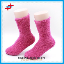 Bunte Frauen Indoor-Mikrofaser-Fuzzy-Socken/Bodensocken